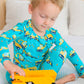 SoftSnooze™ Kids Bamboo Viscose Under Construction Long Sleeve Pajama Set