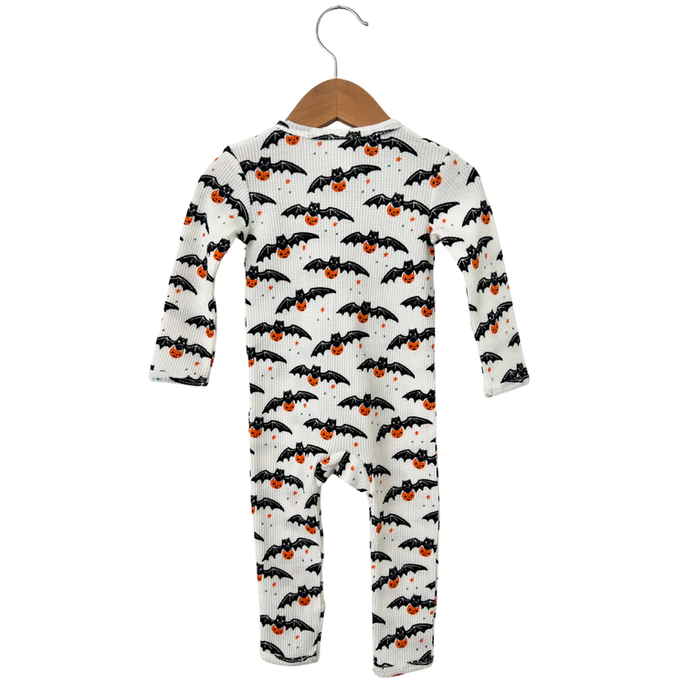 Organic Waffle Basic Zip Romper