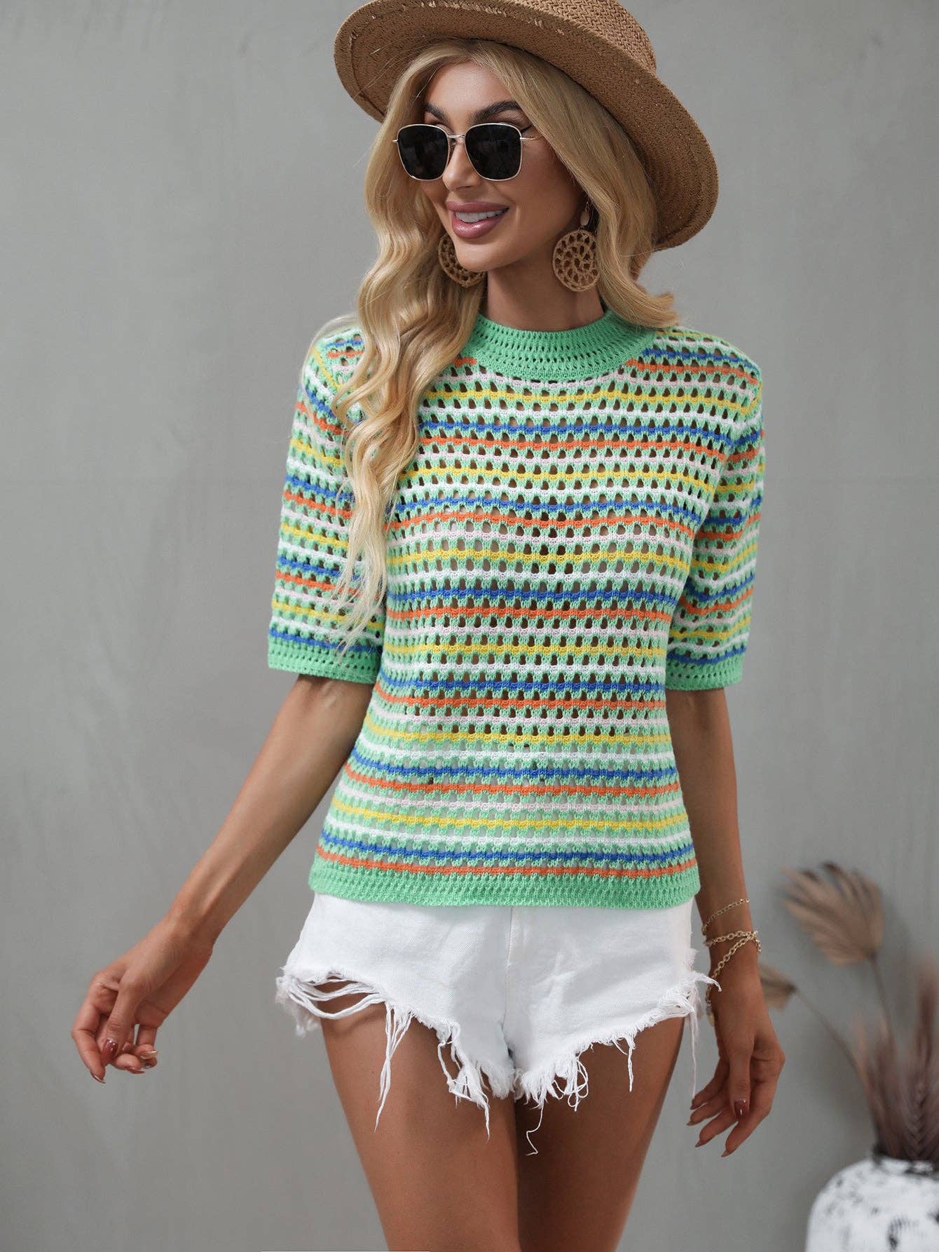 Rainbow Knit Top