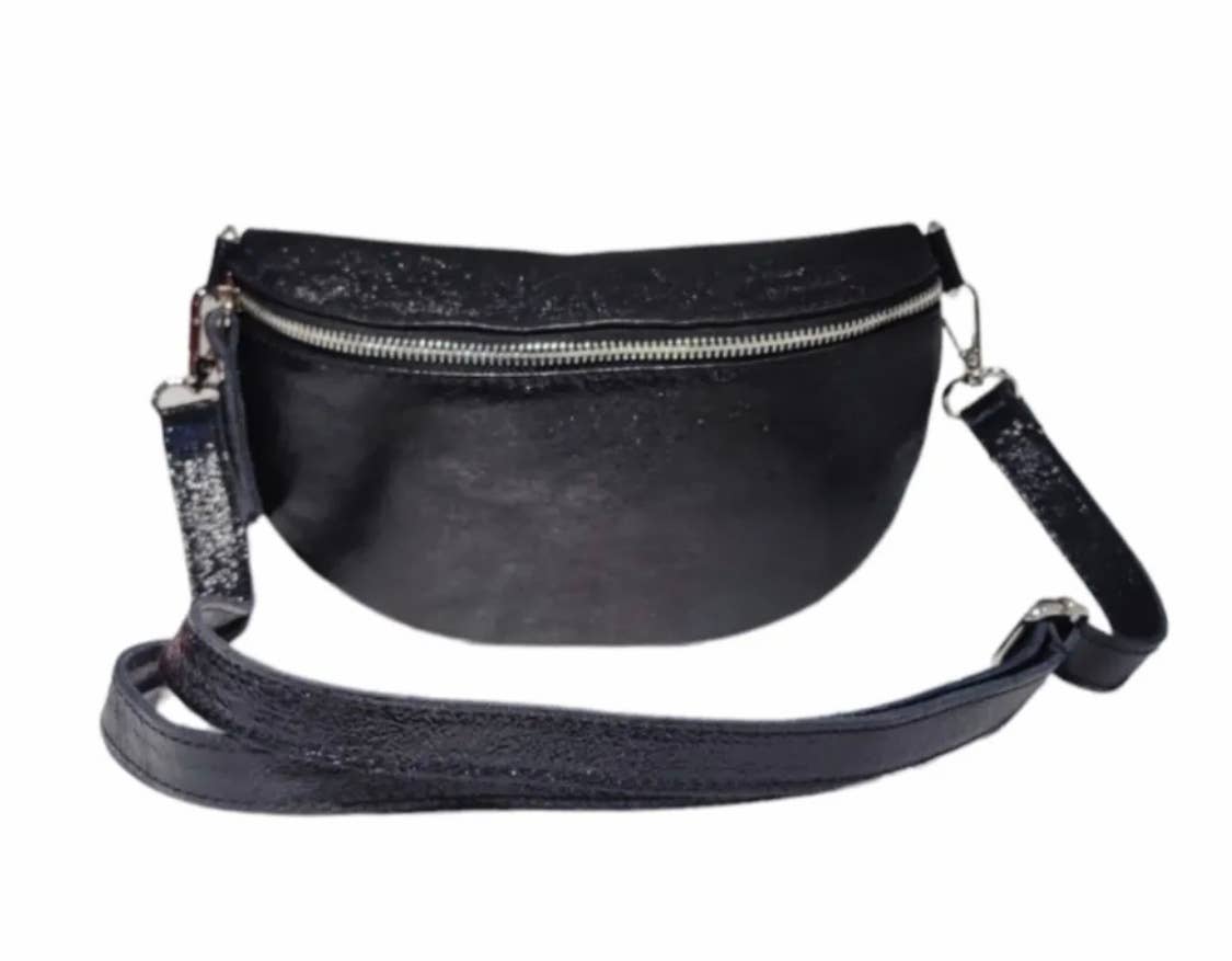 Metallic Cross Body Belt Bag