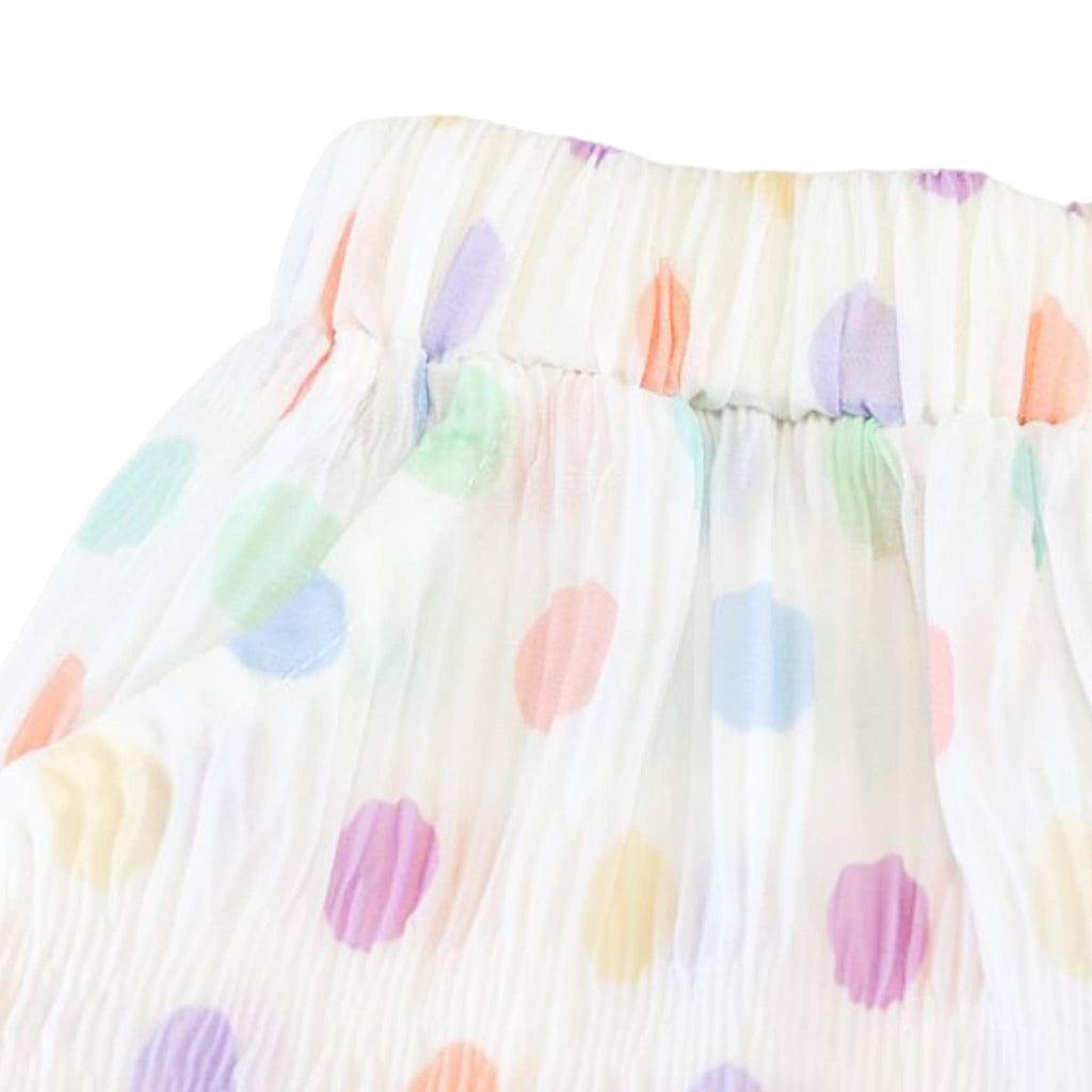 Dot Chiffon Pleat Pants