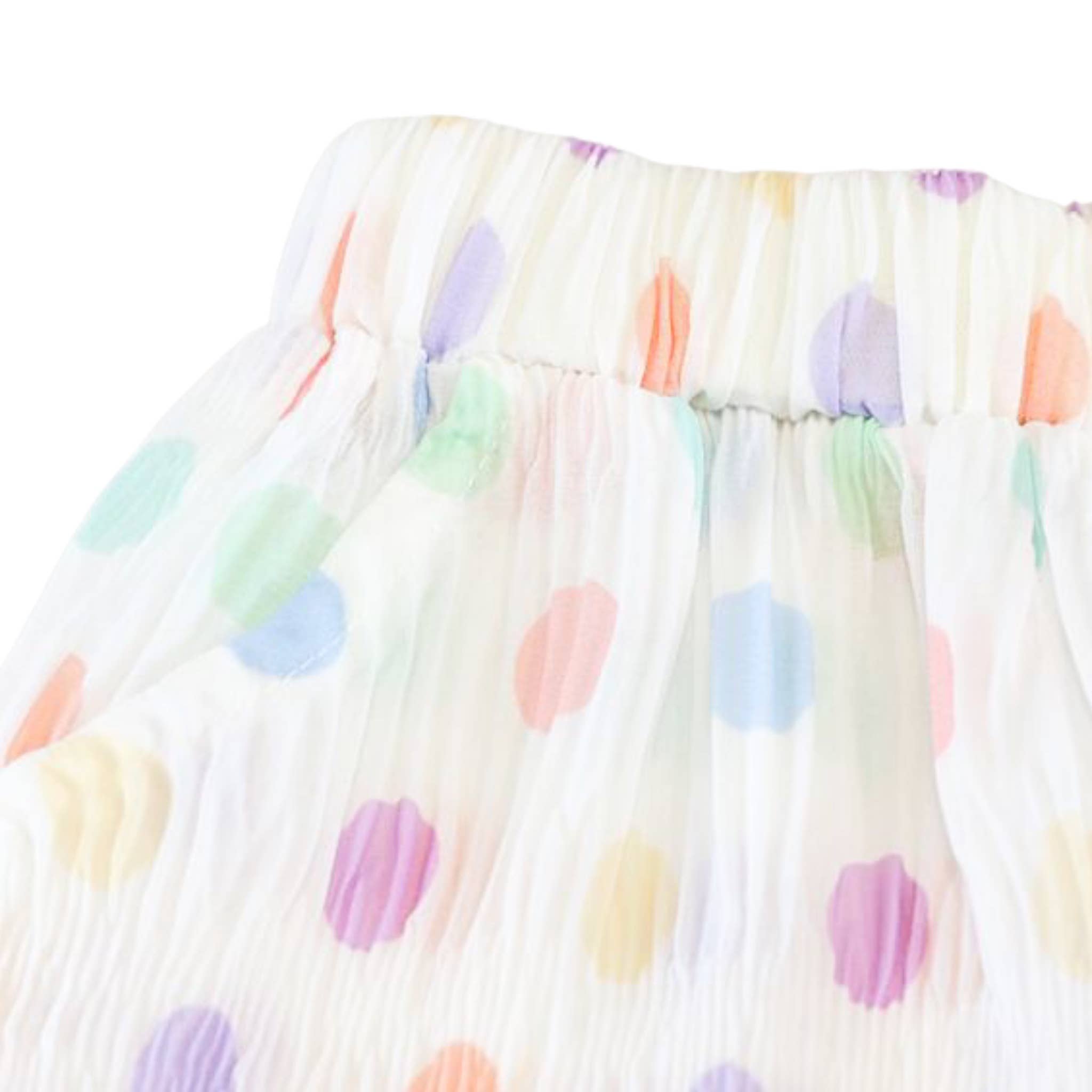 Dot Chiffon Pleat Pants