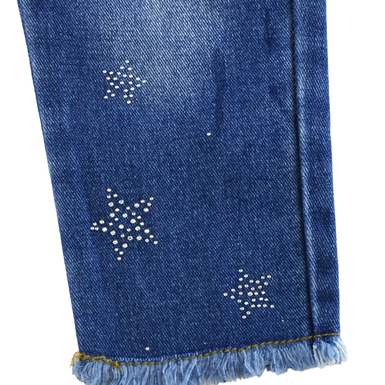 Star Rhinestone Distress Jeans