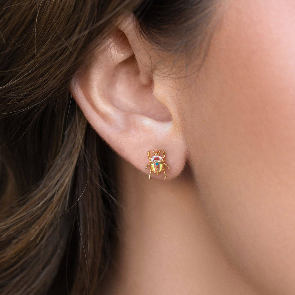 Beetlejuice Studs: Rose Gold