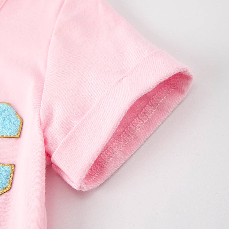 Back To School ABC Chenille Applique Cotton Top