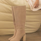 The Cedar Knee High Block Heel Boot