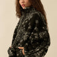 Bandana Sherpa Fleece Half-Zip Pullover Jacket