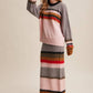 Striped Fuzzy Knit Sweater & Skirt Set