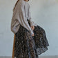 Floral Lace Flare Midi Skirt