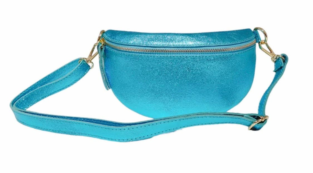 Metallic Cross Body Belt Bag