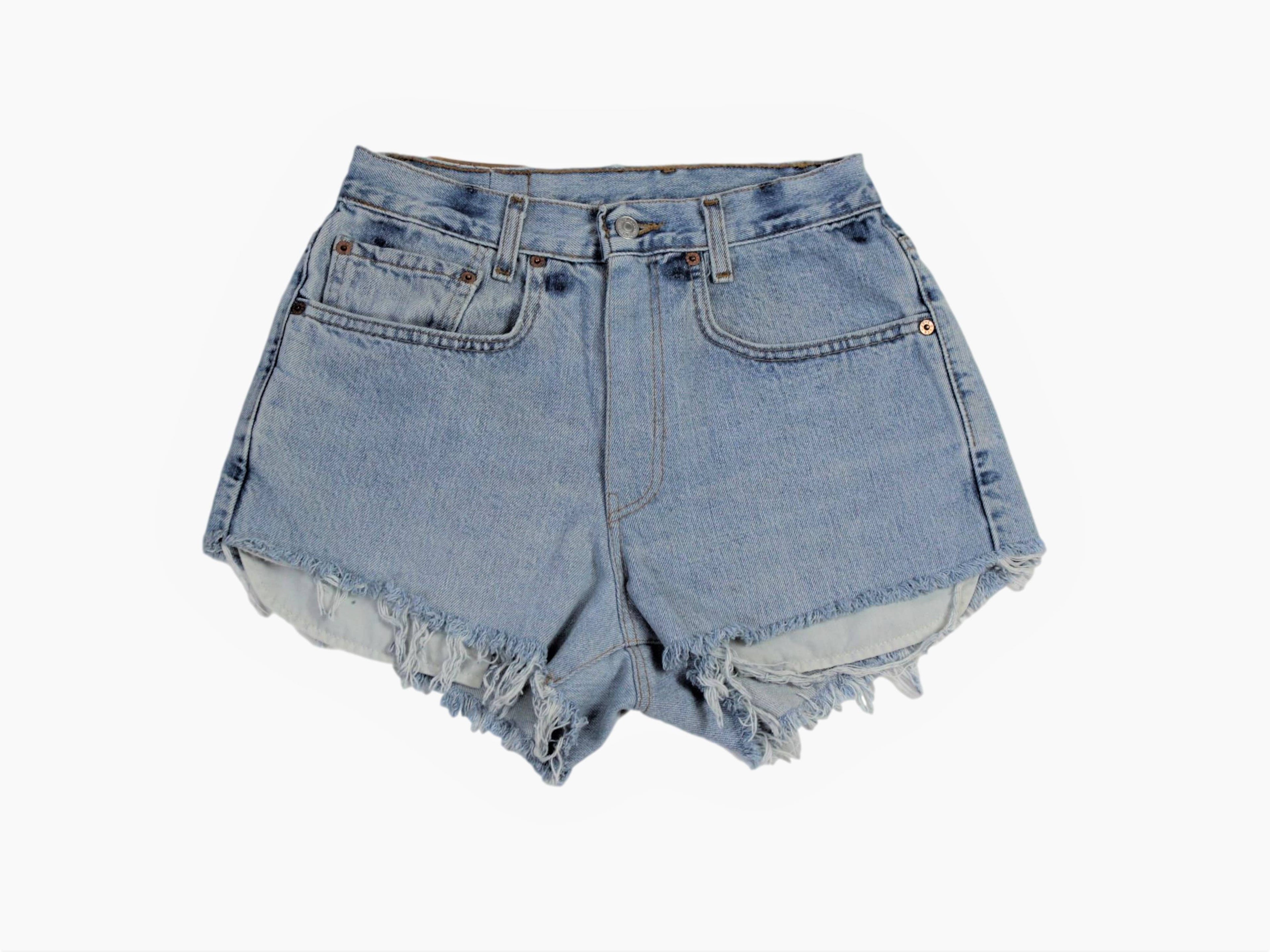 High-Rise Upcycled Denim Cutoff Shorts