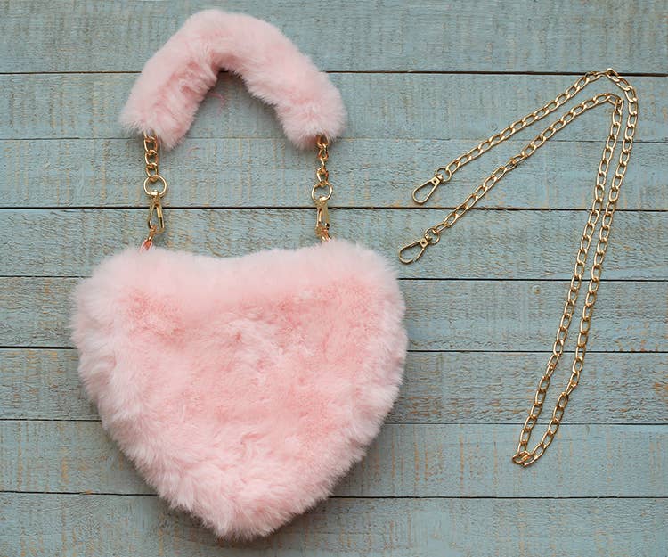 Furry Heart Purse