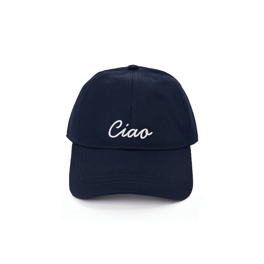 Ciao Embroidered Baseball Hat – Navy
