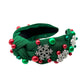 Holiday Snowflake Green Jewel Pearl Knot Headband