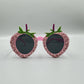 Handmade Strawberry Rhinestone Sunglasses