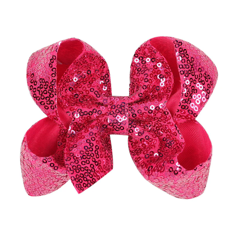 Glam Sequin Bow Hair Clip for Girls – Sparkle & Shine Bow