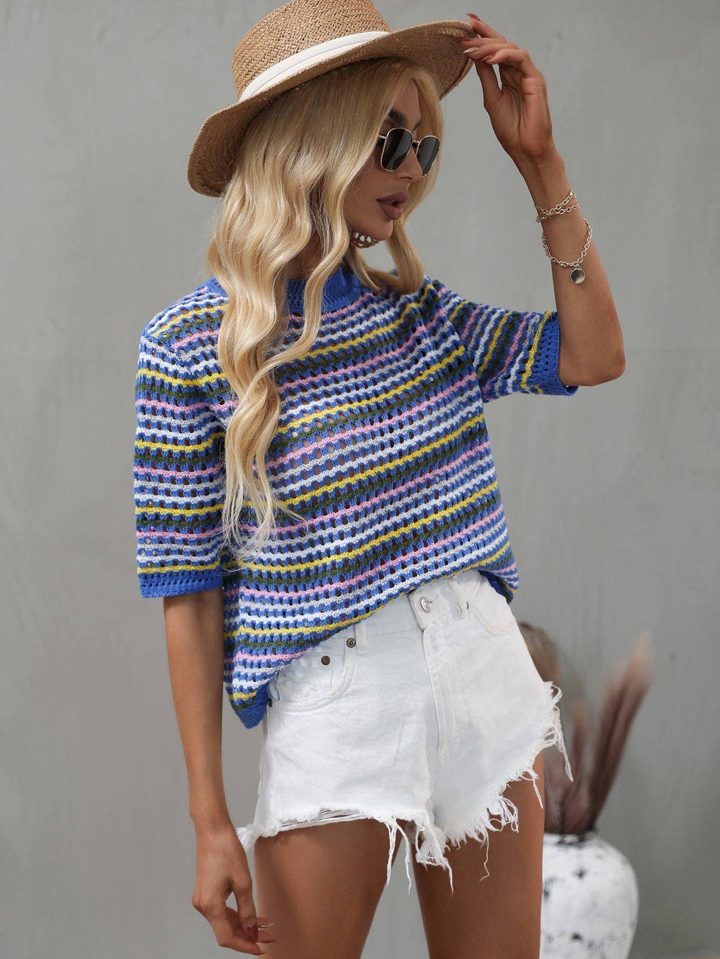 Rainbow Knit Top