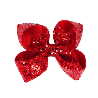 Glam Sequin Bow Hair Clip for Girls – Sparkle & Shine Bow