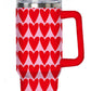 Red Hearts Valentine's Day Tumbler