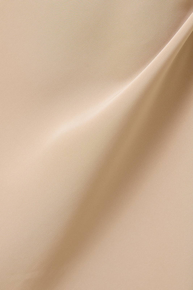 Cranberry Satin Midi Skirt