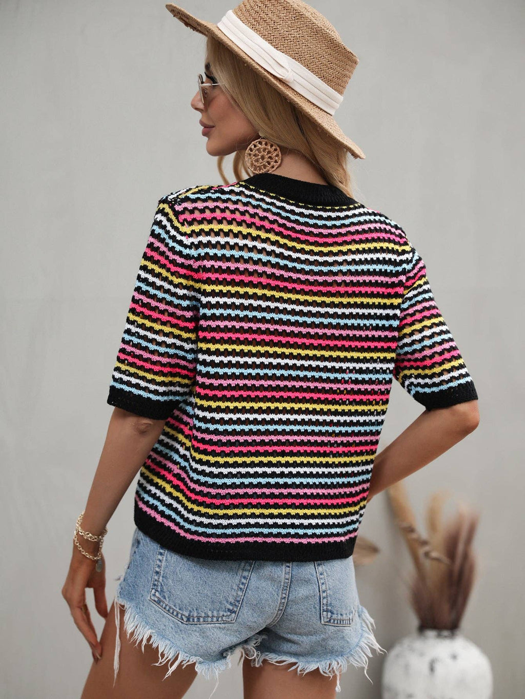 Rainbow Knit Top
