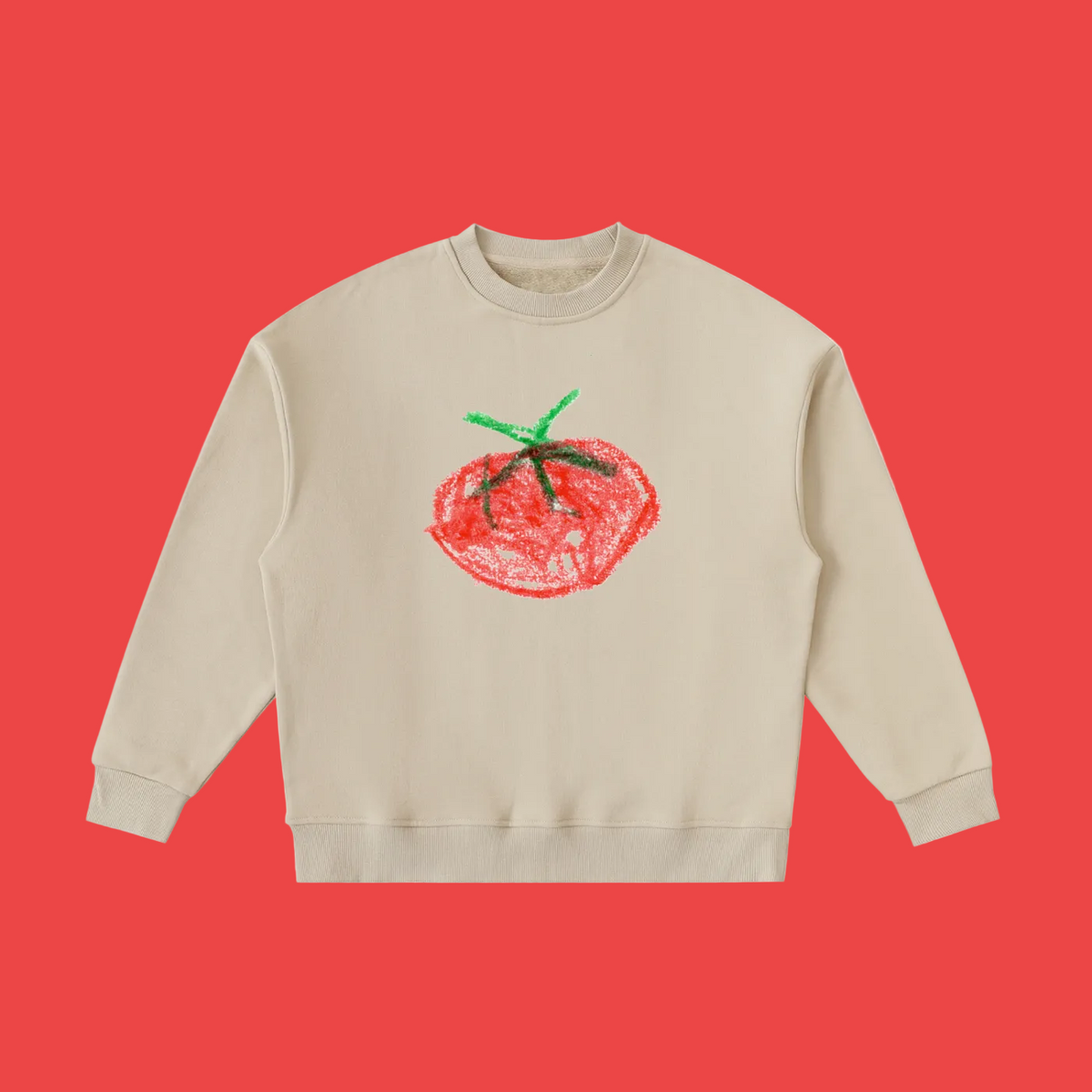 Sienna Says Tomato Essential Fleece Kids' Crewneck Sweatshirt
