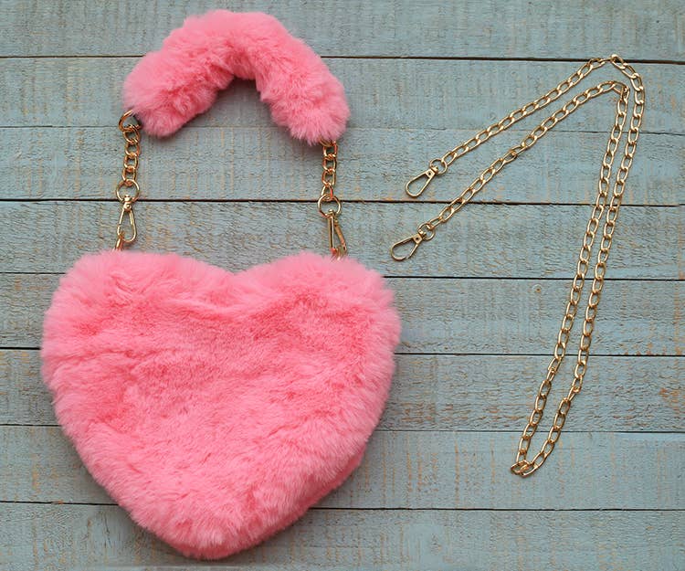 Furry Heart Purse