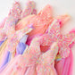 Girls rainbow fairy butterfly dress