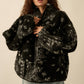 Bandana Sherpa Fleece Half-Zip Pullover Jacket
