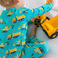 SoftSnooze™ Kids Bamboo Viscose Under Construction Long Sleeve Pajama Set