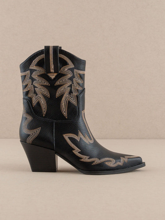 The Nantes Black Cowboy Boot