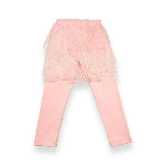 Pearl Accents Mesh Skeggings