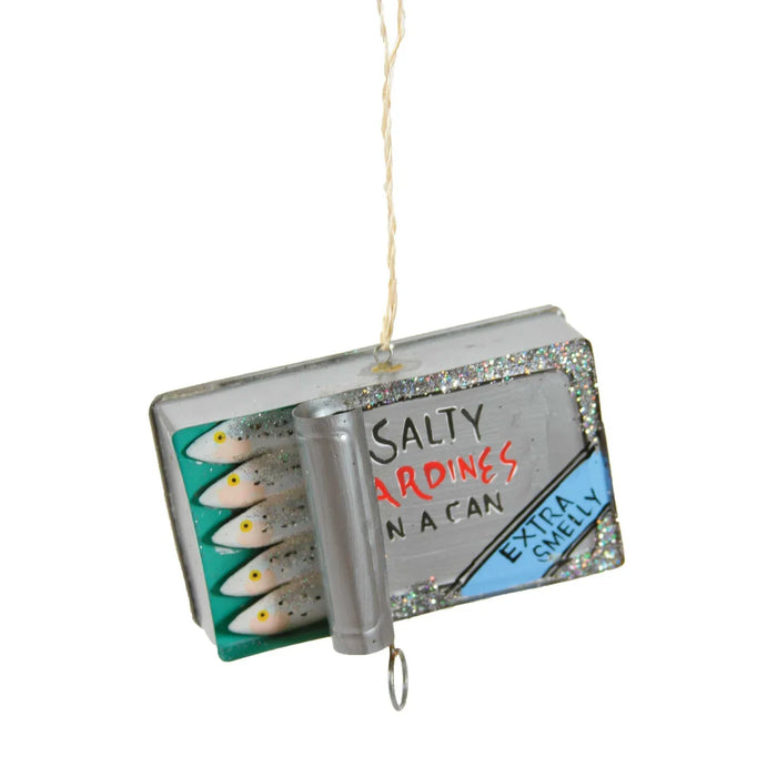 Salty Sardines Glass Ornament